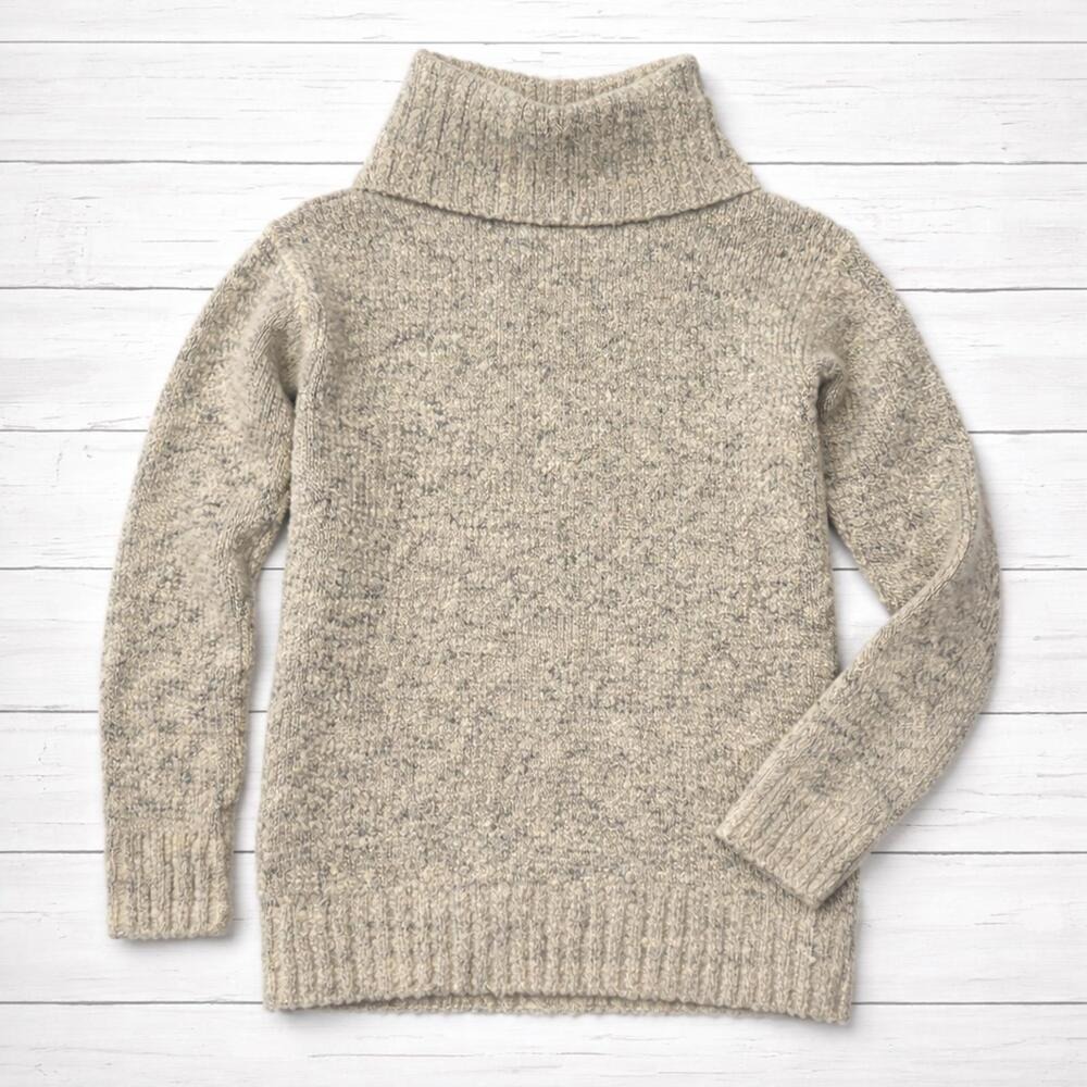 Forever 21 Turtleneck‎ Sweater Chunky Knit Oatmeal Beige M Cozy Core Fall Winter